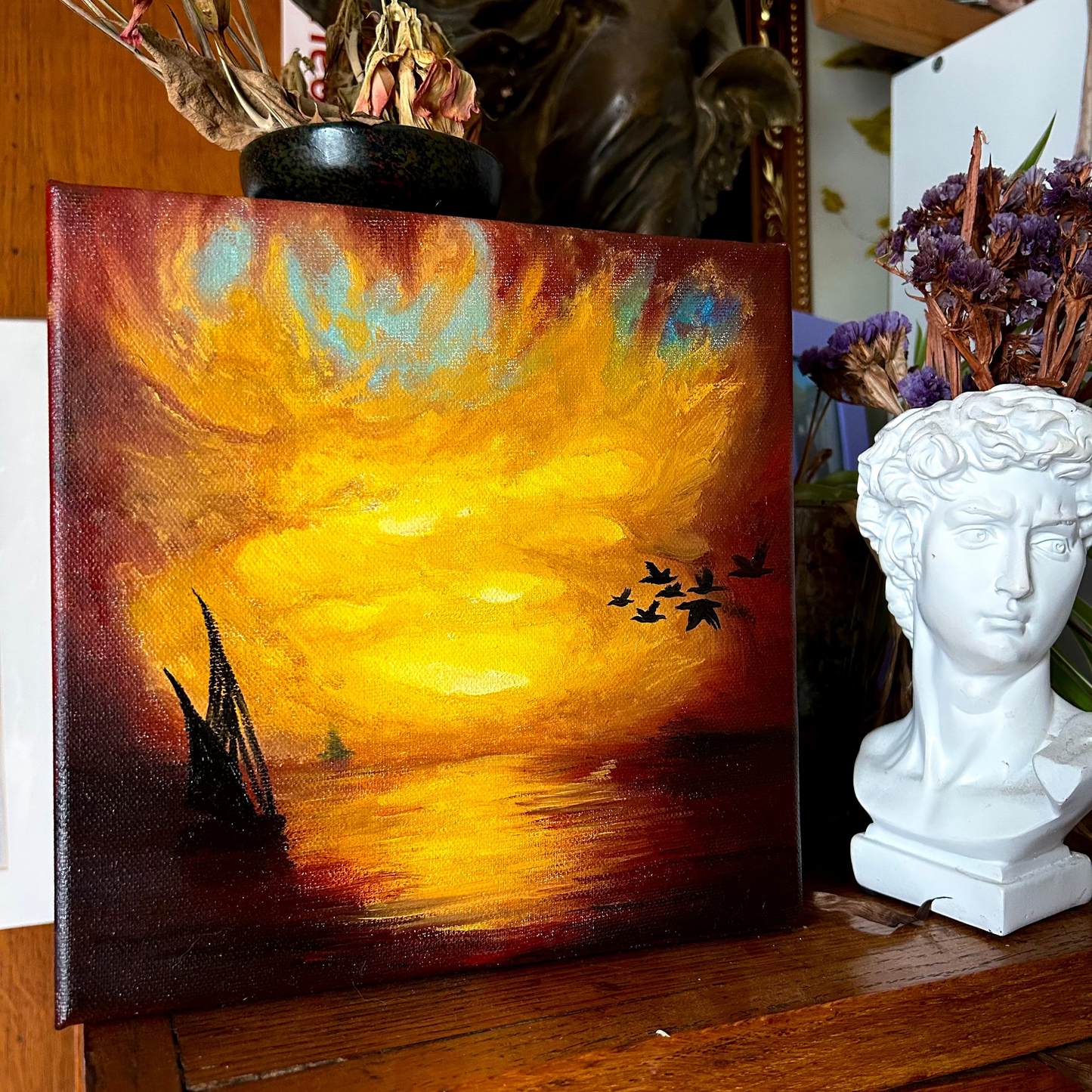 Crépuscule Marin (20cm x 20cm)