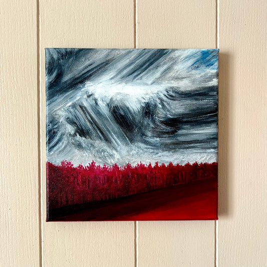 Forêt Rouge (20cm x 20cm)