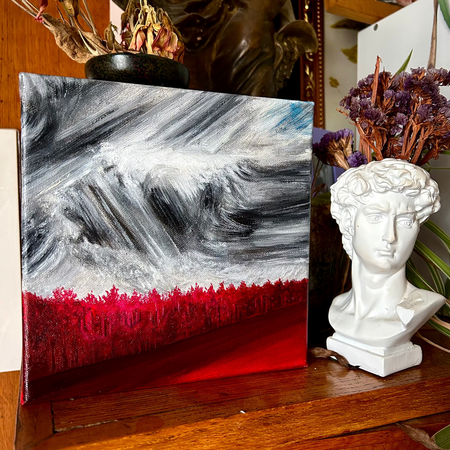 Forêt Rouge (20cm x 20cm)