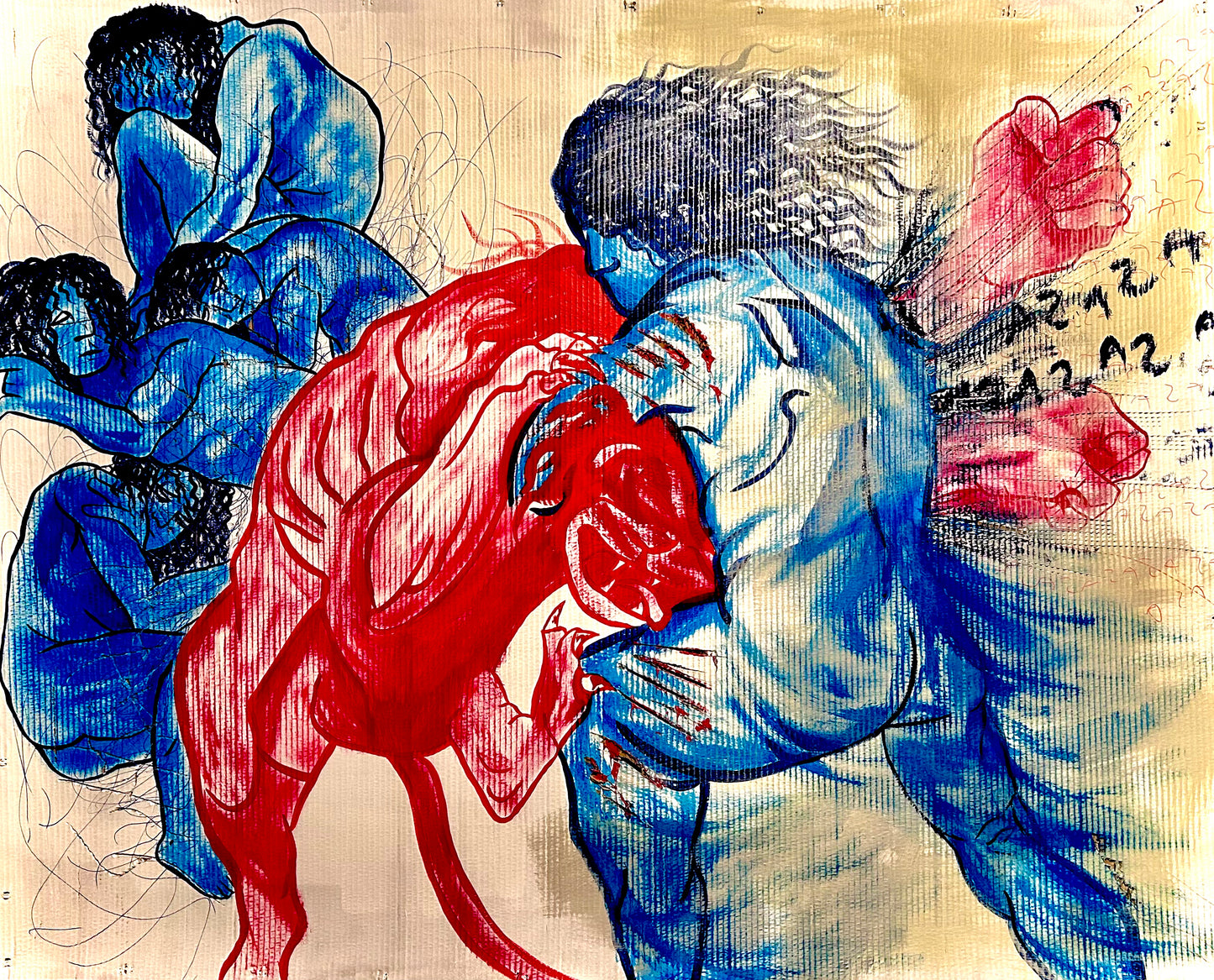 Dispute (175 x 145 cm)